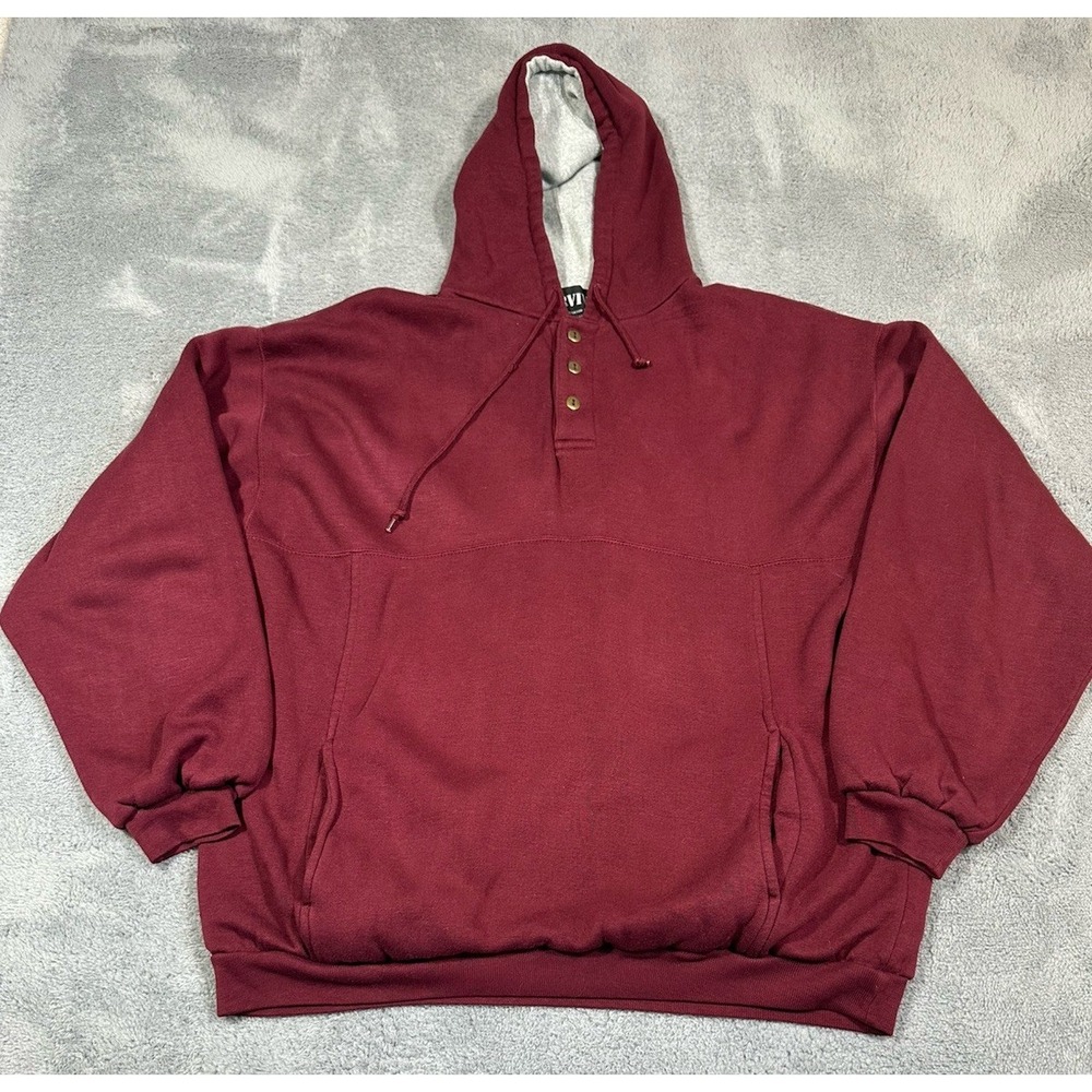 Vtg Survival By Generation One Hoodie Mens Large Maroon Thermal Lined Grunge